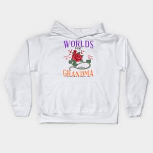 World's Best Grandma Mothers Day Novelty Gift Kids Hoodie